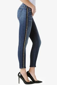 NUEVO CON ETIQUETAS HUDSON LUNA Crop Super Skinny Jeans TOTALMENTE NUEVOS WC4131DIF GLAM - CON CUENTAS 29 - Imagen 1 de 4