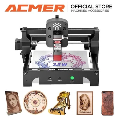 ACMER S1 3.5W Laser Engraver Laser Cutter CNC Cutting Machine For Wood DIY