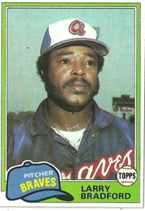 Larry Bradford Atlanta Braves #542 - Topps Casi Nuevo-Nuevo Nuevo 1981 - Imagen 1 de 2