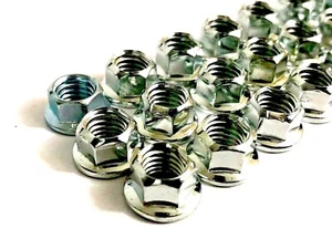 White Zinc M8 Silver K Nuts for Kart Wheels 10mm Spanner Size- Rotax - X30 Cadet - Imagen 1 de 11