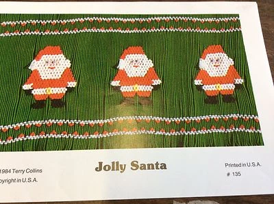 TERRY JANE SMOCKING PLATE #135 JOLLY SANTA  Foto 1 de 2