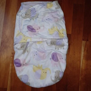 Blankets Beyond Swaddle Elephant Soft Infant Baby Bag Girl Purple Pink 0-6 month - Picture 1 of 6