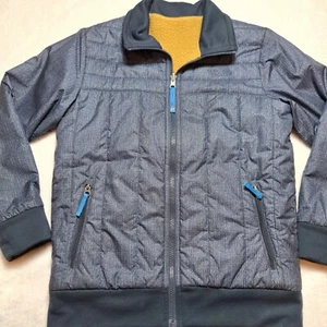 THE NORTH FACE Yukon Reversible Jacket Boys Sz M (10/12) Blue Sherpa Lined Warm - Picture 1 of 12