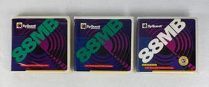 Lot of 3 SyQuest 88MB Removable Cartridges with Cases – Untested Vintage - Picture 1 of 4