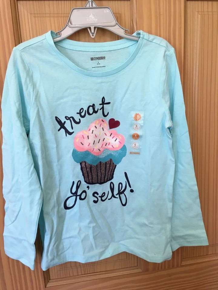 NWT Gymboree Cupcake Tee Shirt Top Girls Outlet Blue  - Image 1 of 1