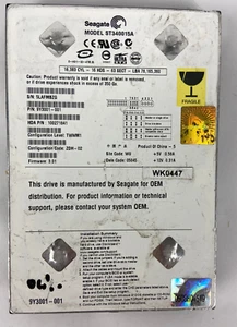 Seagate ST340015A 40gb 9y3001-001 100265364 3.01 Hard Disk 3,5 Ide Pata - Picture 1 of 1
