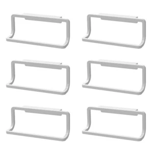 Decorative Kitchen Dish Towel Holder for Cabinet, Pack of 6 (White) - Picture 1 of 2