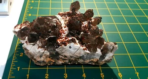 SPECTACULAR! Smoky Quartz w/Spessartine Garnets & Mica on Microcline Mtx.- China - Picture 1 of 12