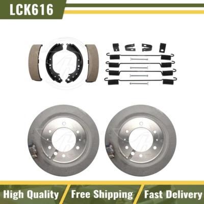 Tambores de freio traseiro e sapatas de freio ferragens compatíveis com 1981 1982-1987 Toyota Land Cruiser - Imagem 1 de 4