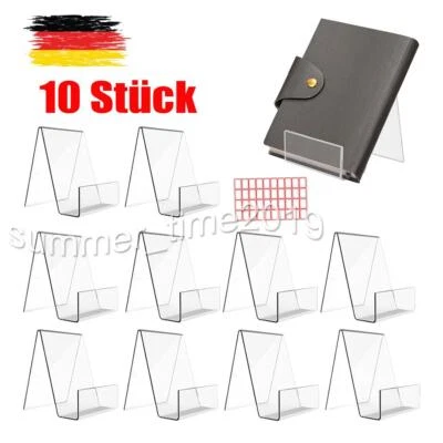 10 Stück Acryl Buchständer Buchaufsteller Transparente mit Ledge Buchstütze - Bild 1 von 4