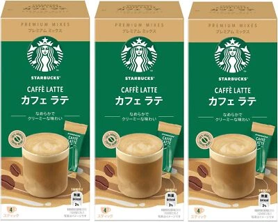 NUEVO Starbucks Premium Mix Café Latte 4P x 3 cajas palos Foto 1 de 4