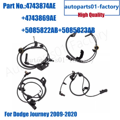 4 PCS Front Rear Left & Right ABS Speed Sensor for Dodge Journey 2009-2020 - Image 1 of 4