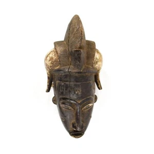 Yaure Baule Portrait Maske mit Hörnern Côte d'Ivoire - Bild 1 von 8
