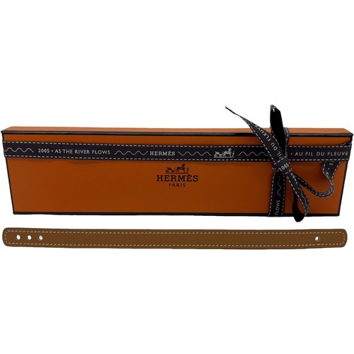 HERMÈS Bracciale cinturino di ricambio originale HERMES Sellier in pelle marrone #36635706