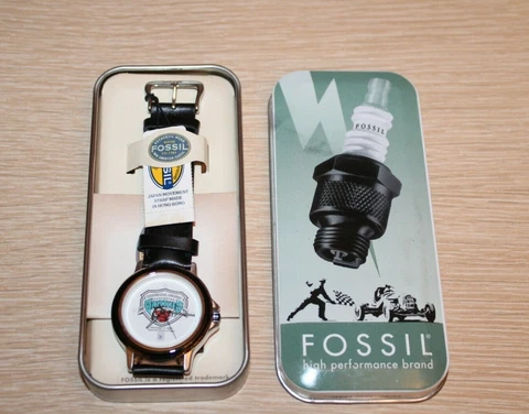 FOSSIL 1954 Vancouver Grizzlies Basketball Inaugural 1995 Season Watch  w/ Tin Cover