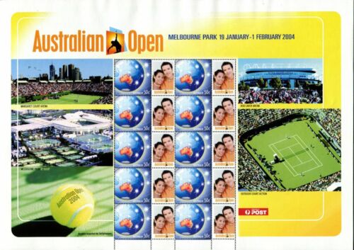 AUSTRALIA - 2004 'AUSTRALIAN OPEN TENNIS' with Smilers Souvenir Sheet MNH [B6090