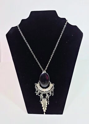 Piedra Crisocola Peruana, Collar Tono Plata Trabajo Alambre Hecho a Mano, Boho En muy buena condición Foto 1 de 4