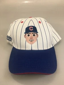 Chicago Cubs Rizzo 44 Emoji Pinstripe Cotton Baseball Cap Melonwear SGA 8/31/17 - Picture 1 of 5