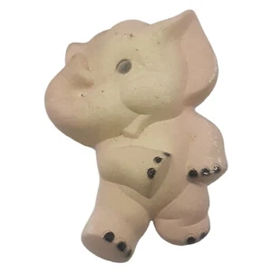 Vtg Miller Studio 1961 Chalkware Anthropomorphic Elephant Lucky Trunk Up 3.5" - Picture 1 of 10