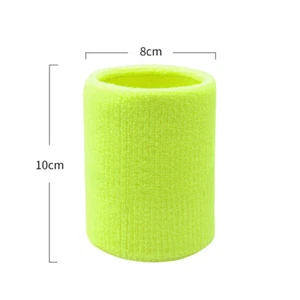 Sport Wrist Sweatbands Cotton Towel Sweatband Breathable Bracers 10X8CM 1 Pair - Picture 1 of 37