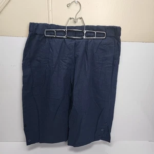 Bermudas para mujer azul marino hasta la rodilla 3 botones aberturas laterales talla XL - Imagen 1 de 5