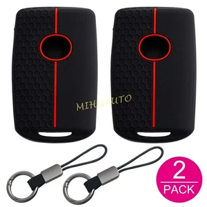 2Pcs Silicone Car Key Cover Case Chain Ring For Mazda 3 6 CX30 CX50 CX90 CX5 CX9 - Picture 1 of 8