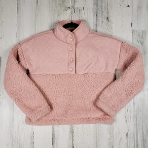 NWOT There Abouts Girls Pink Pullover Fleece Sweater Youth Size Large 14 - Picture 1 of 9