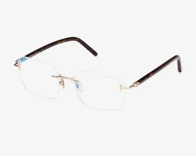 Tom Ford FT5934B 028 Rose Gold  Blue Block Lens 54 mm Men's Eyeglasses - Image 1 of 4
