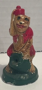 Vintage Organ Grinder Begging Monkey Chalk Ware Figure Figurine 3 inches - Picture 1 of 3