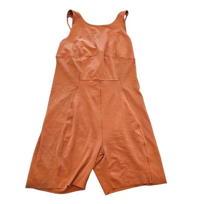 Size XL- Nike Yoga Dri-FIT Luxe Women's 5" Jumpsuit, Dark Russet - Image 1 of 4