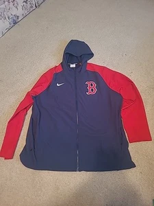 Nike Therma Fit Boston Red Sox Size XXL Zippered Jacket With Hood S000103 - Picture 1 of 3