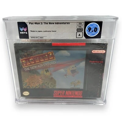 Pac-Man 2 New Adventures SNES Nintendo Game Cover Variant WATA A 9.0 POP 2 Japan - Image 1 of 4