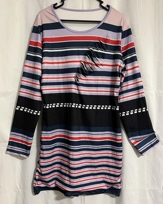 Bettle Juice Dress Costume, Lydia’s Striped Print XL, (Cos-1020) - Image 1 of 3