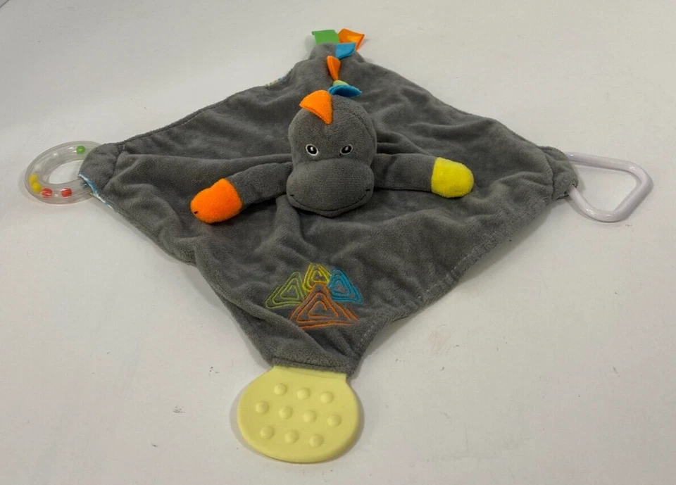 Manta de seguridad Stephan bebé dinosaurio manta sensorial amor con etiquetas mordedor Foto 1 de 4