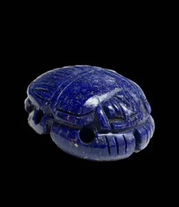 Lapis Lazuli Carved Egyptian Scarab Beetle - Picture 1 of 3