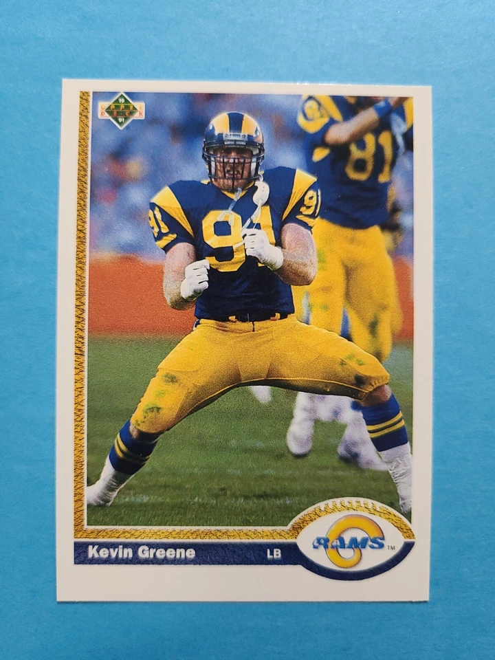 KEVIN GREENE 1991 UPPER DECK FOOTBALL CARD # 162 F4357 - Image 1 of 1