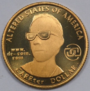 2004 "Daniel Carr" Brass Florida Hanging Chad "Carrter Dollar" Fantasy Coin - Picture 1 of 4