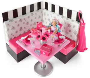 "Juego de café American Girl Day at AG para muñecas de 18"" ~ mesa de cabina comida simulada" - Imagen 1 de 7