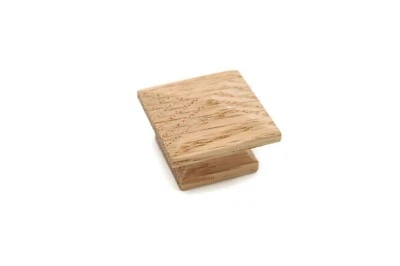 1 1/4" Square Oak Knob Mission Wood Knob Pyramid Knob Cabinet Furniture Knob - Image 1 of 4