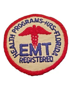 HRS Florida Registered EMT Patch Health Programs Vintage  3" x 3" - Picture 1 of 2