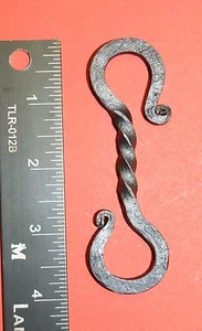  S-Haken Aufhänger gedreht Schmiedeeisen, 4", handgeschmiedet von Schmieden  - Bild 1 von 12