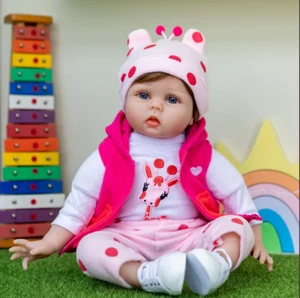 22" Reborn Baby Dolls Vinyl Silicone Realistic Handmade Newborn Doll Xmas Gift - Picture 1 of 6