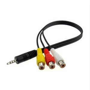 Adaptador jack 3.5mm a 3 RCA audio estéreo alta velocidad | auriculares sonido - Imagen 1 de 3