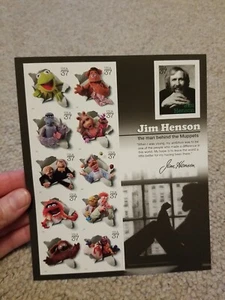 2004 Jim Henson Man Behind THE MUPPETS Uncut 11 Stamp Sheet USPS MNH 37 cents - Picture 1 of 2