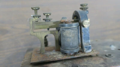 Vintage Antique Telegraph Relay Sounder on Wood Base AS-IS For Restore Free Ship - Image 1 of 4
