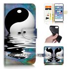 ( For Ipod Touch 6 ) Wallet Flip Case Cover Aj40277 Yin Yan
