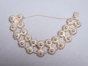 Splendido bracciale stile doppio anello in argento sterling - 6 1/2" - Foto 1 di 5