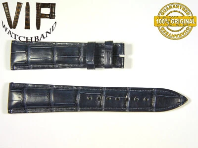 NUEVO OEM Auténtico Ulysse Nardin Correa 20 mm Cuero de Croco Genuino AZUL MARINO Foto 1 de 2