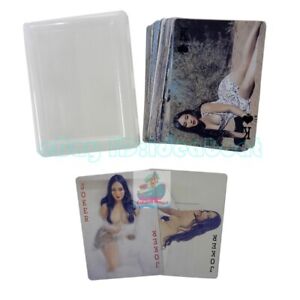 deck 54 cards of Ascian Girl Beauty Photography PVC Plastic Playing card/Poker