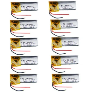 Lotes de 10 piezas batería recargable de polímero LiPo Li de 3,7 V 50 mAh para auriculares 360821 - Imagen 1 de 5